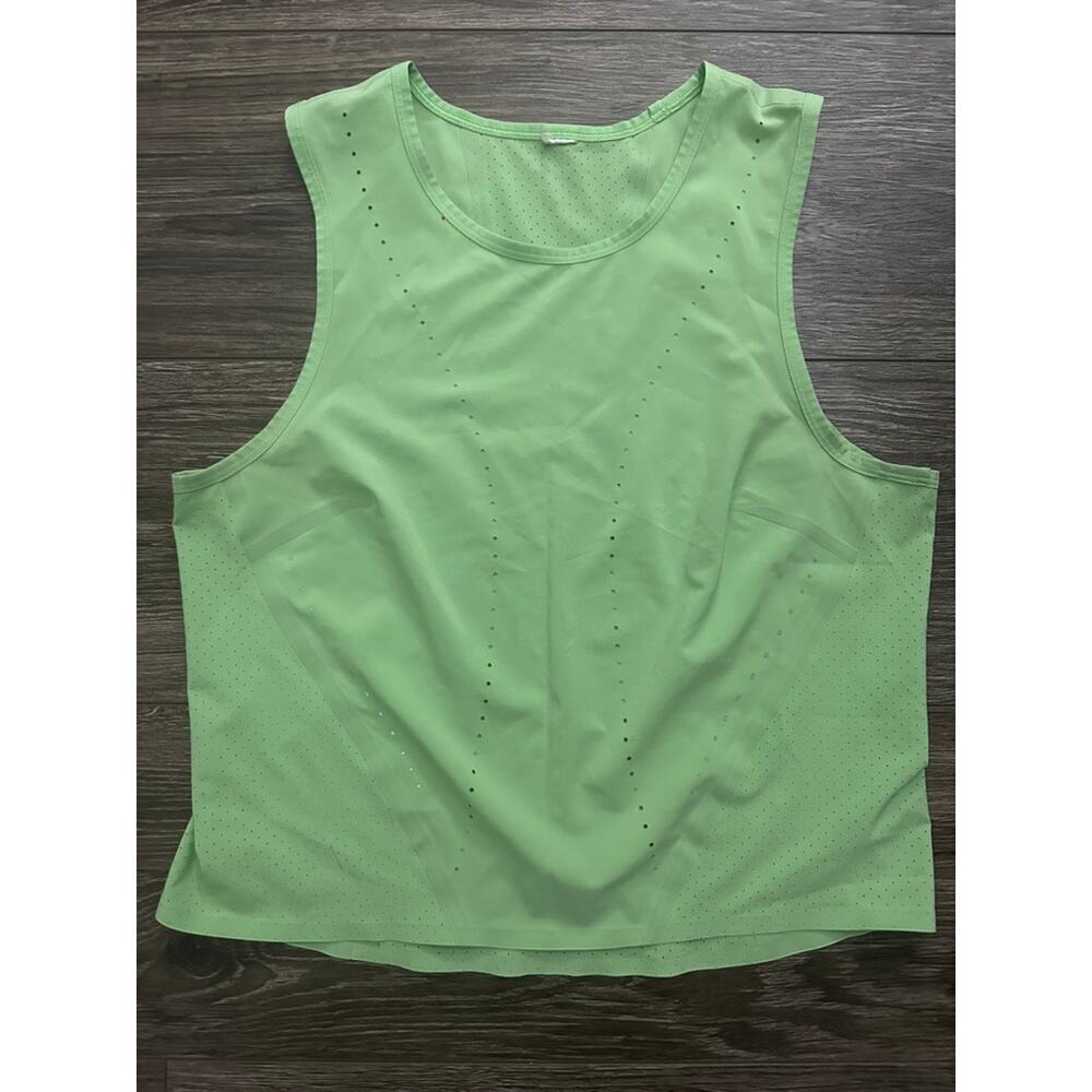 Lululemon Swift Ventilated Running Tank Top Scream Green Light